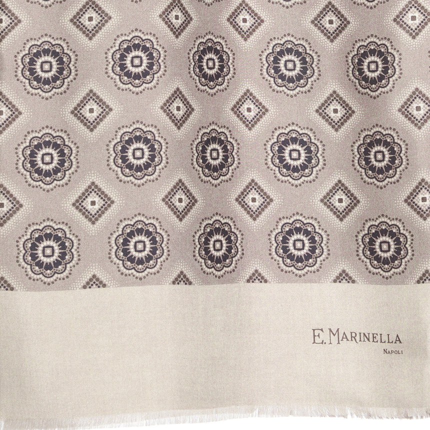 SCIARPA TUBOLARE BEIGE IN SETA TWILL