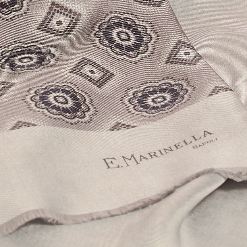 SCIARPA TUBOLARE BEIGE IN SETA TWILL