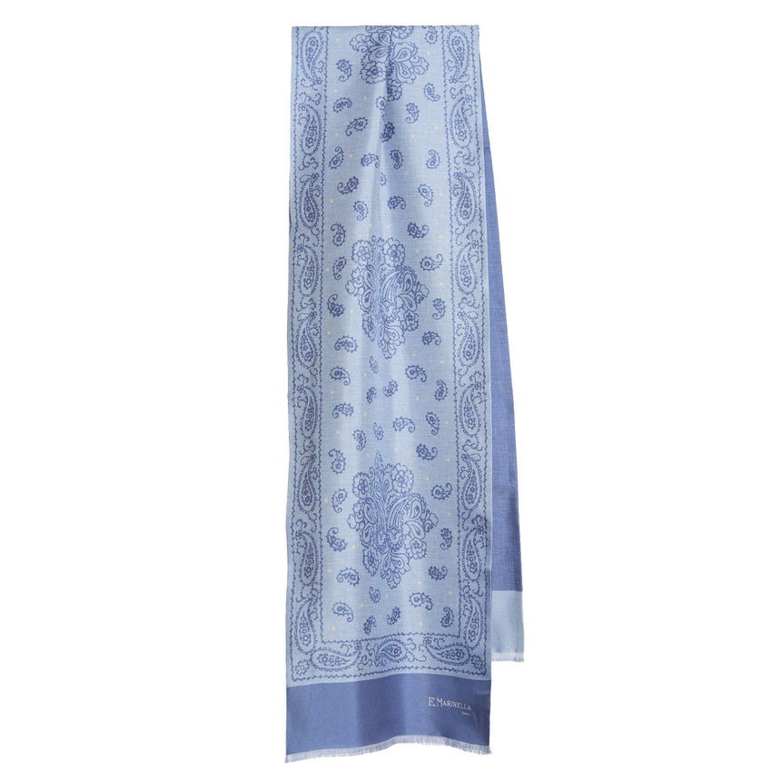 POWDER BLUE DOUBLE SILK SCARF