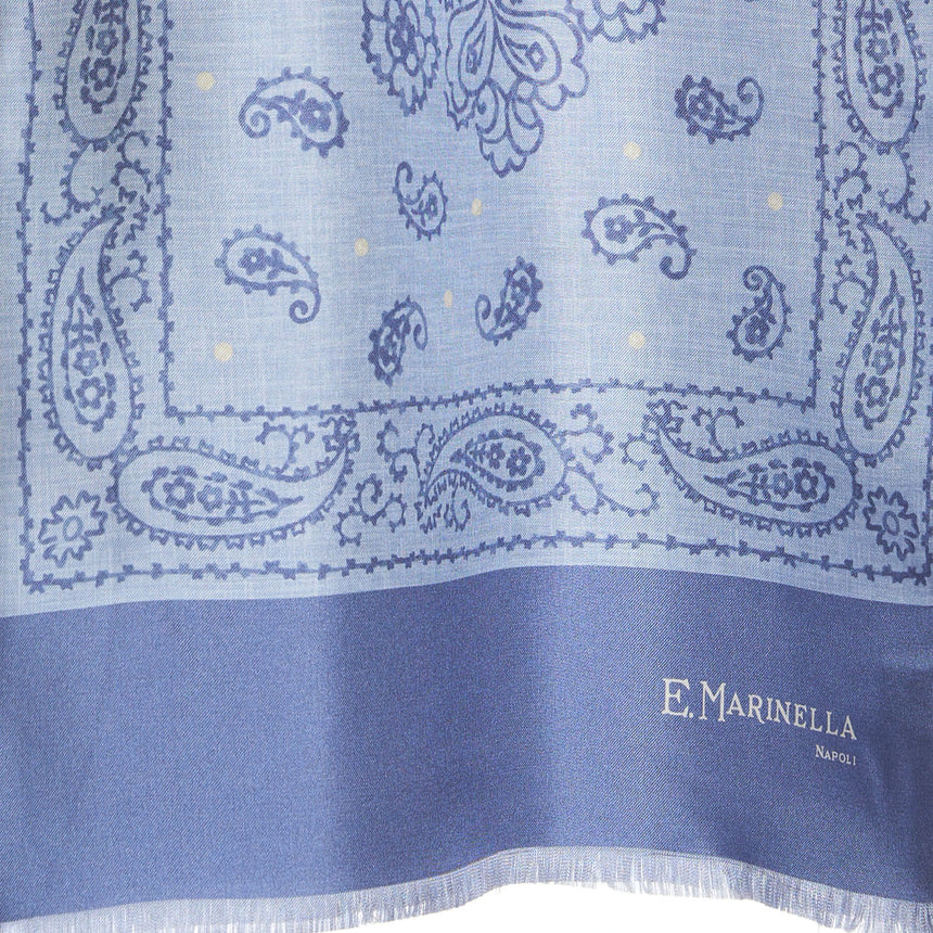 POWDER BLUE DOUBLE SILK SCARF