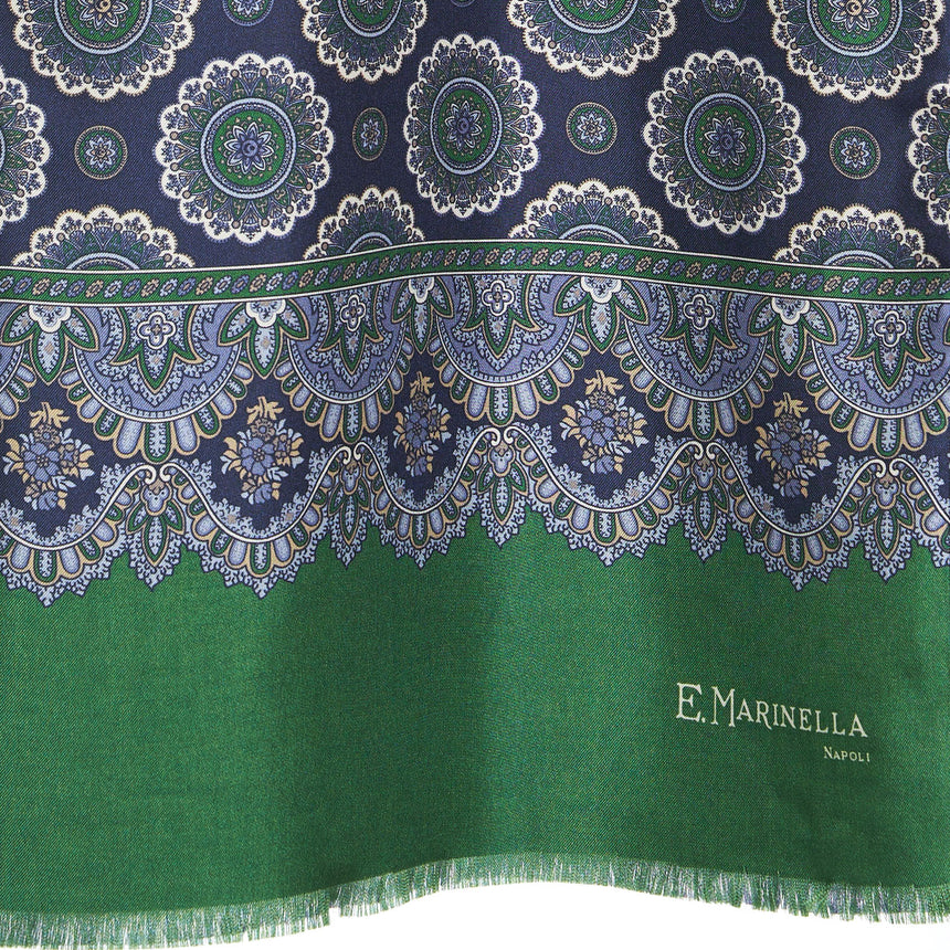 DARK BLUE DOUBLE SILK SCARF