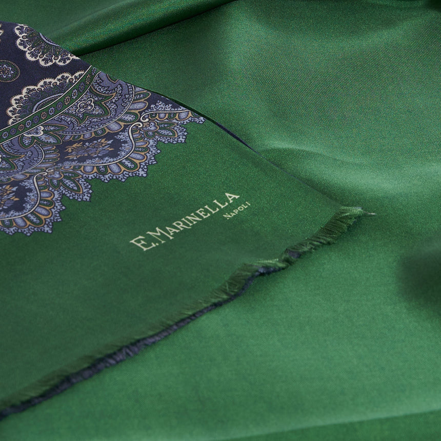 DARK BLUE DOUBLE SILK SCARF