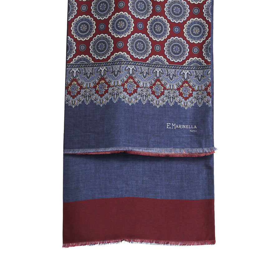 BURGUNDY DOUBLE SILK SCARF