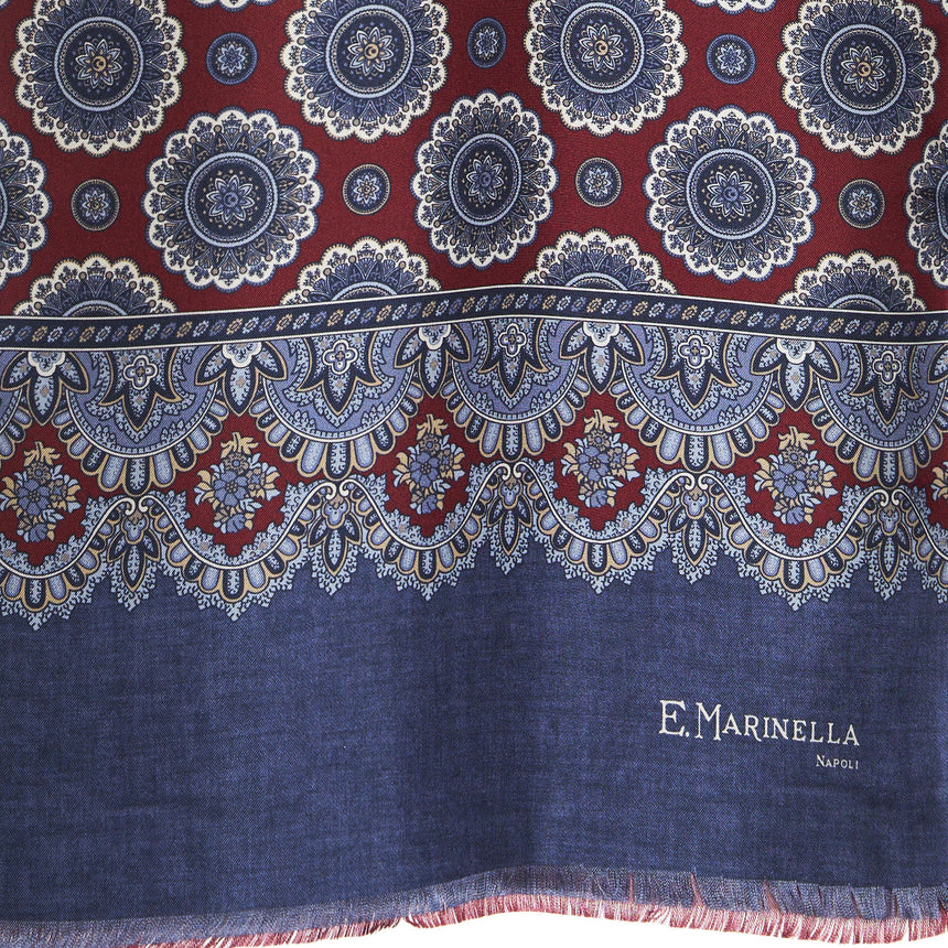 BURGUNDY DOUBLE SILK SCARF