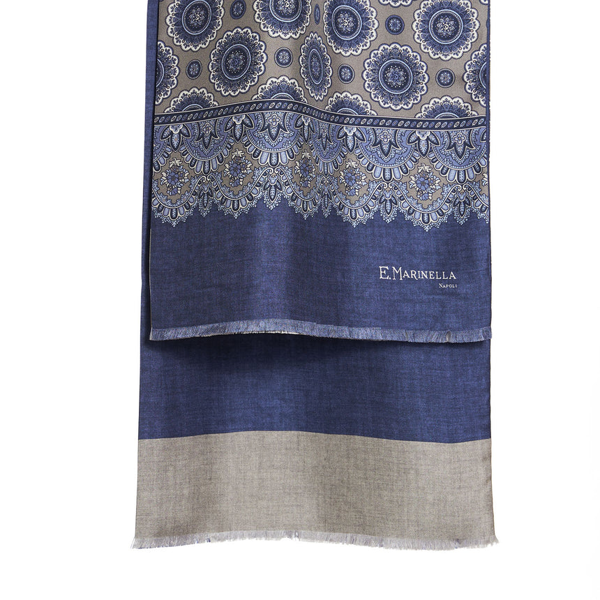 LIGHT GREY DOUBLE SILK SCARF