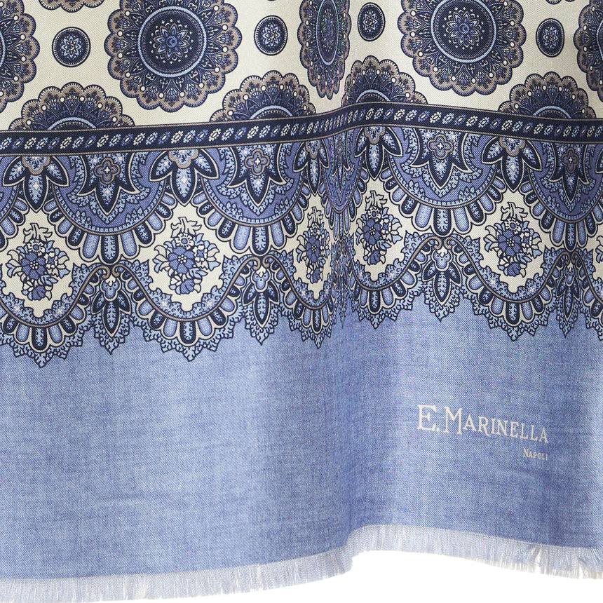 BEIGE DOUBLE SILK SCARF