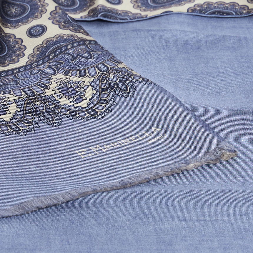 BEIGE DOUBLE SILK SCARF