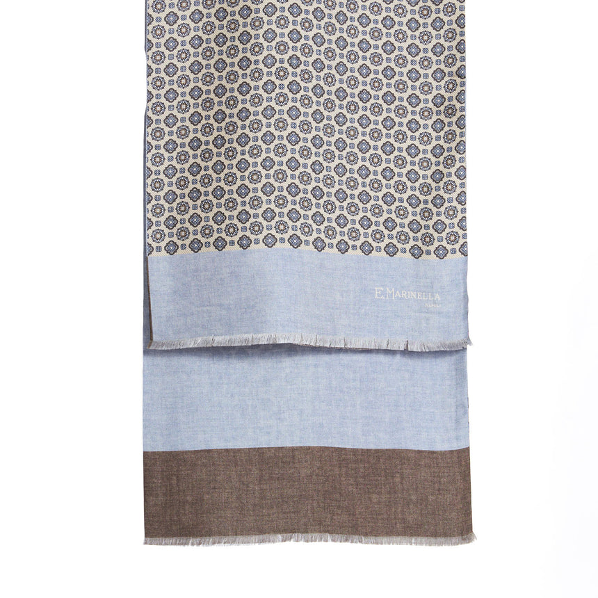 BEIGE DOUBLE SILK SCARF