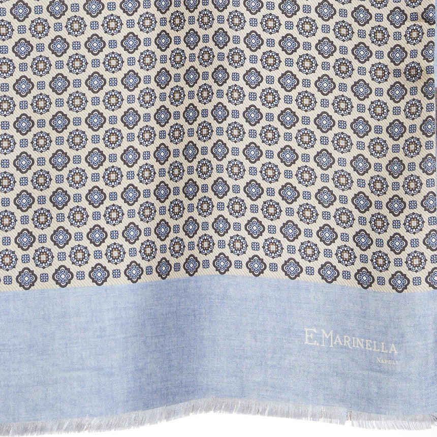 BEIGE DOUBLE SILK SCARF