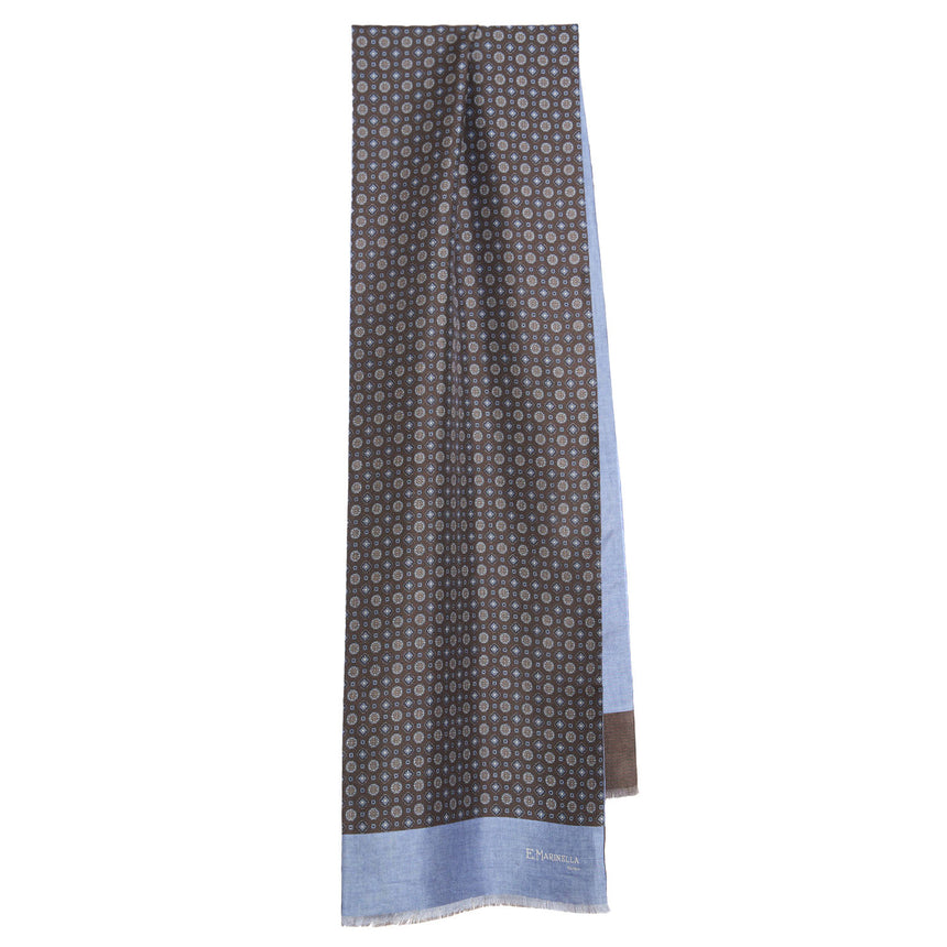 DARK BROWN DOUBLE SILK SCARF