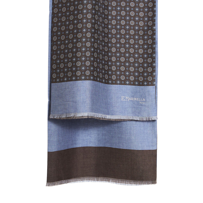 DARK BROWN DOUBLE SILK SCARF