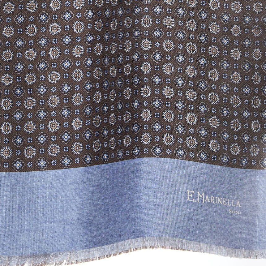 DARK BROWN DOUBLE SILK SCARF