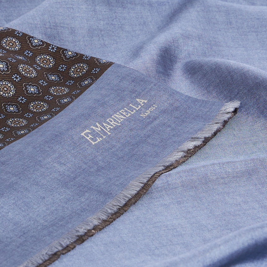 DARK BROWN DOUBLE SILK SCARF