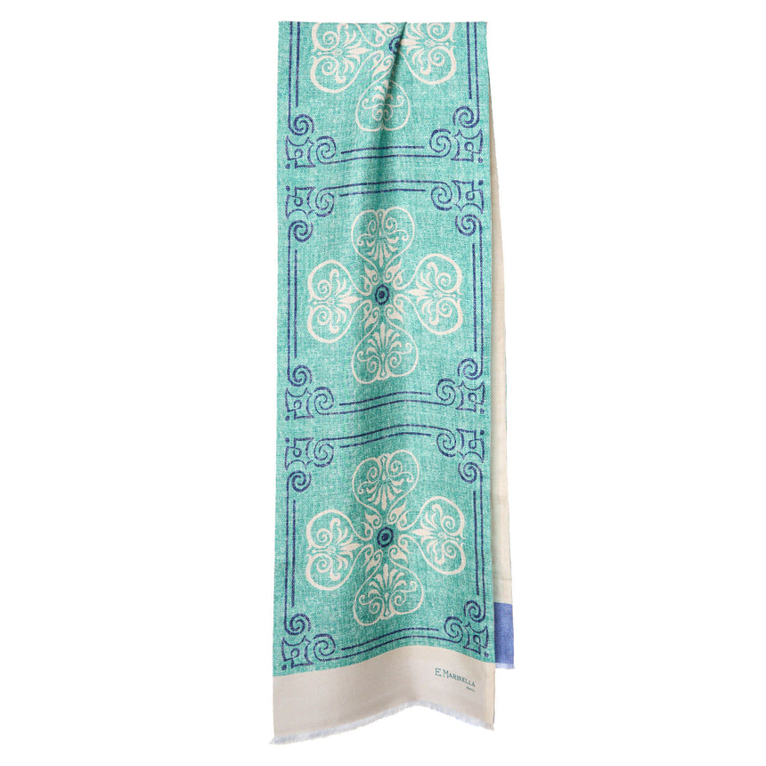 GREEN DOUBLE SILK SCARF