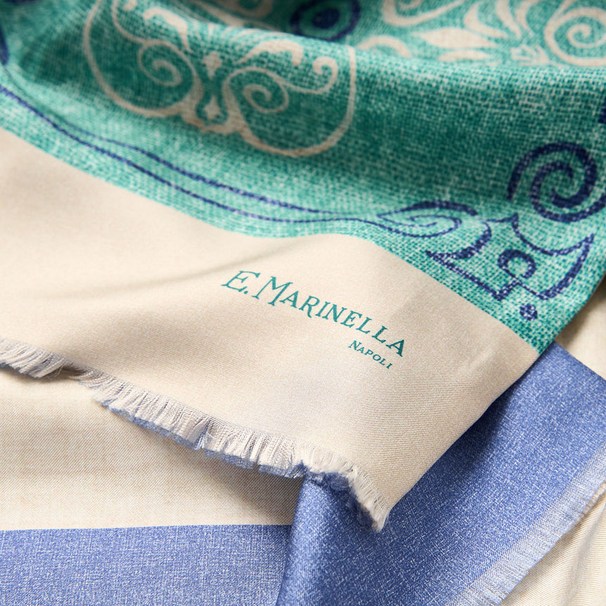 GREEN DOUBLE SILK SCARF