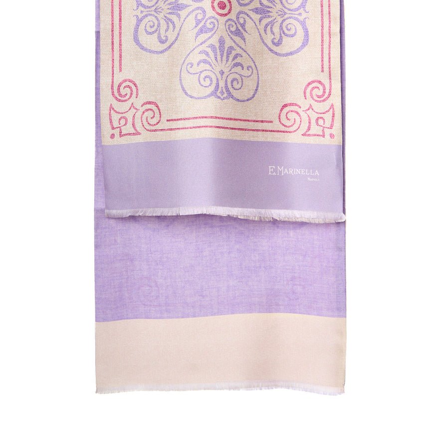 SCIARPA TUBOLARE LILLA IN SETA TWILL