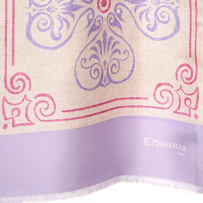 SCIARPA TUBOLARE LILLA IN SETA TWILL