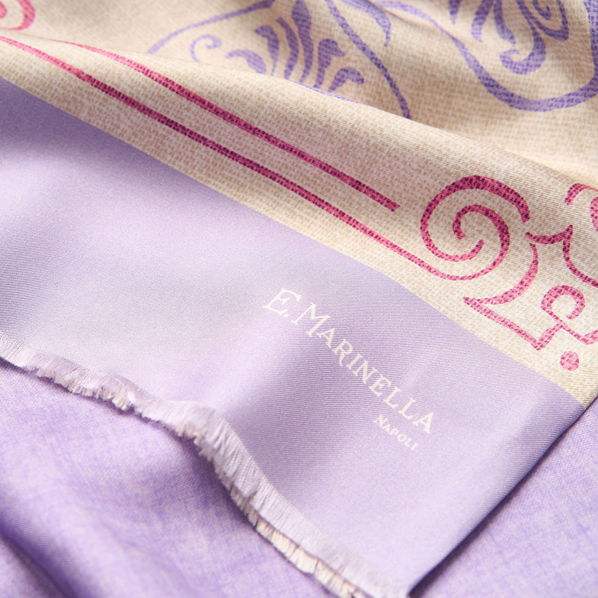 SCIARPA TUBOLARE LILLA IN SETA TWILL