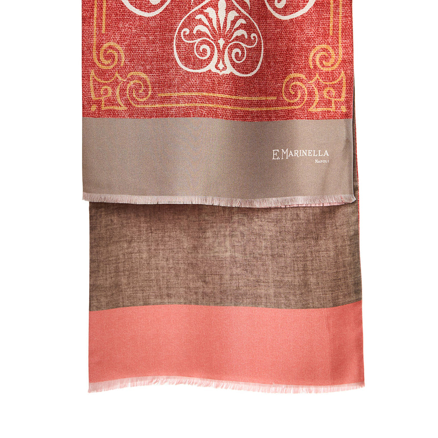 SCIARPA TUBOLARE ARANCIONE IN SETA TWILL