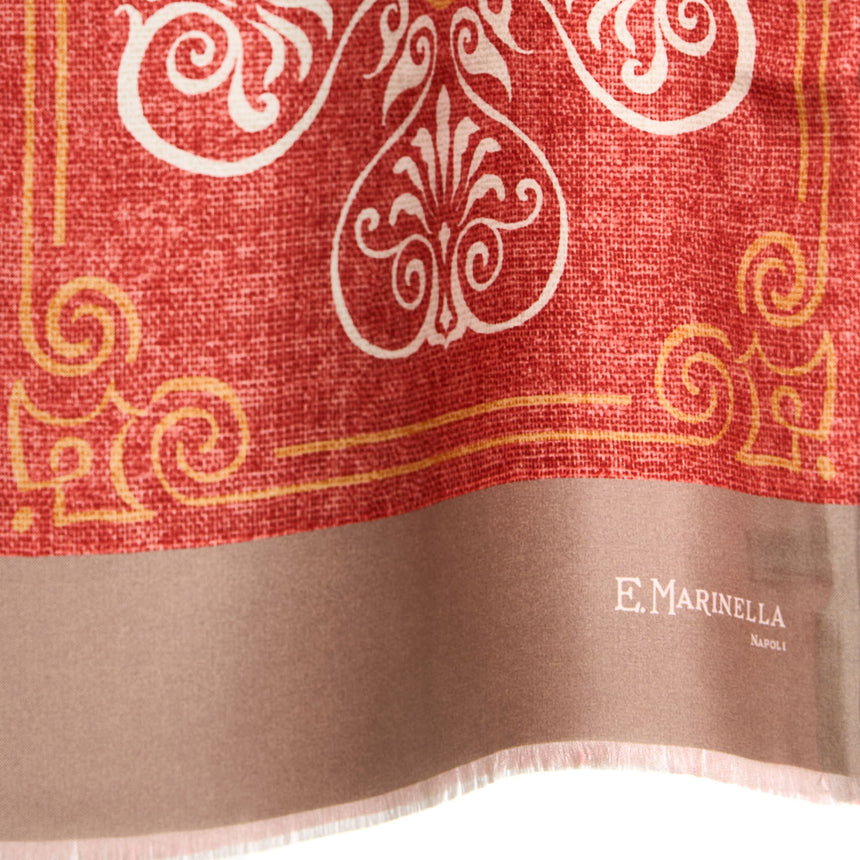 SCIARPA TUBOLARE ARANCIONE IN SETA TWILL