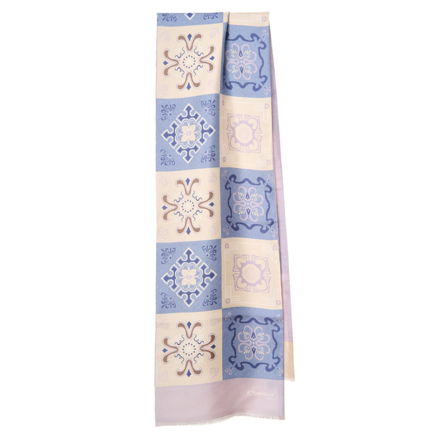 SCIARPA TUBOLARE LILLA IN SETA TWILL
