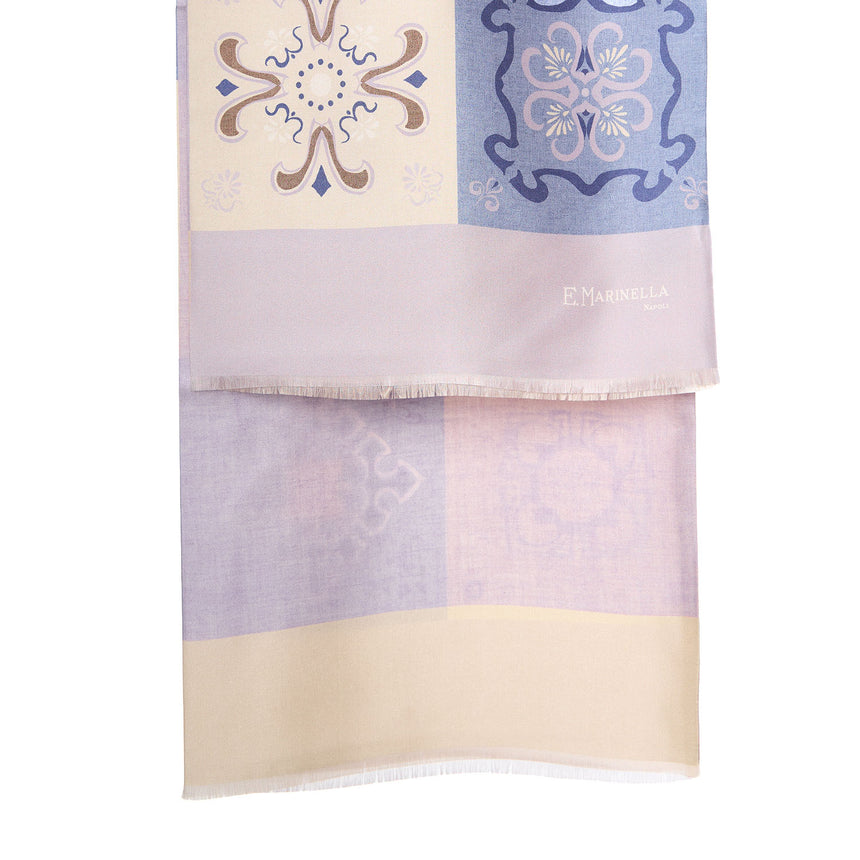 SCIARPA TUBOLARE LILLA IN SETA TWILL