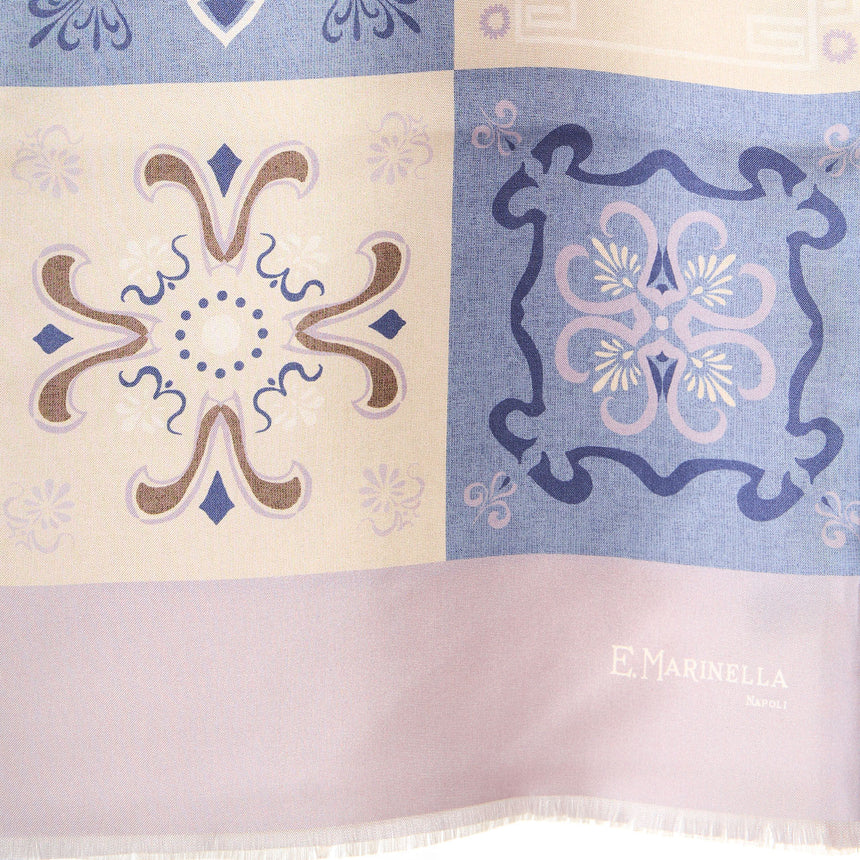 SCIARPA TUBOLARE LILLA IN SETA TWILL