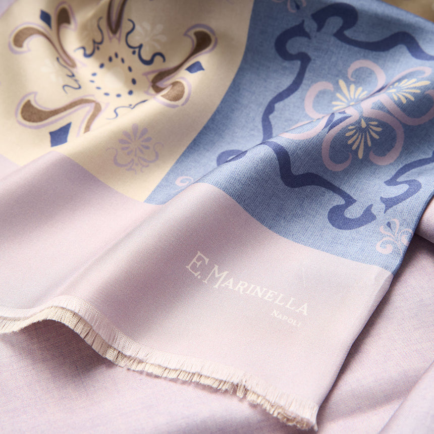 SCIARPA TUBOLARE LILLA IN SETA TWILL