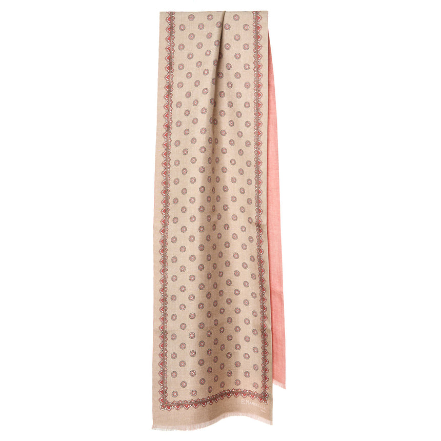 SCIARPA TUBOLARE BEIGE IN SETA TWILL