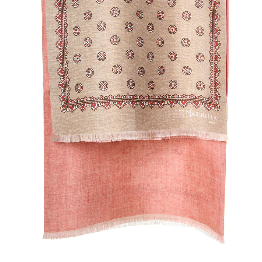 SCIARPA TUBOLARE BEIGE IN SETA TWILL