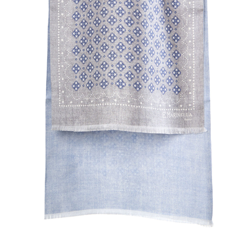 SCIARPA TUBOLARE GRIGIO IN SETA TWILL