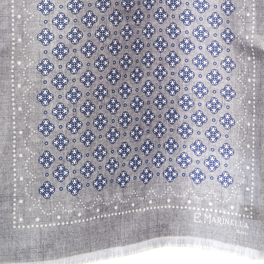 SCIARPA TUBOLARE GRIGIO IN SETA TWILL