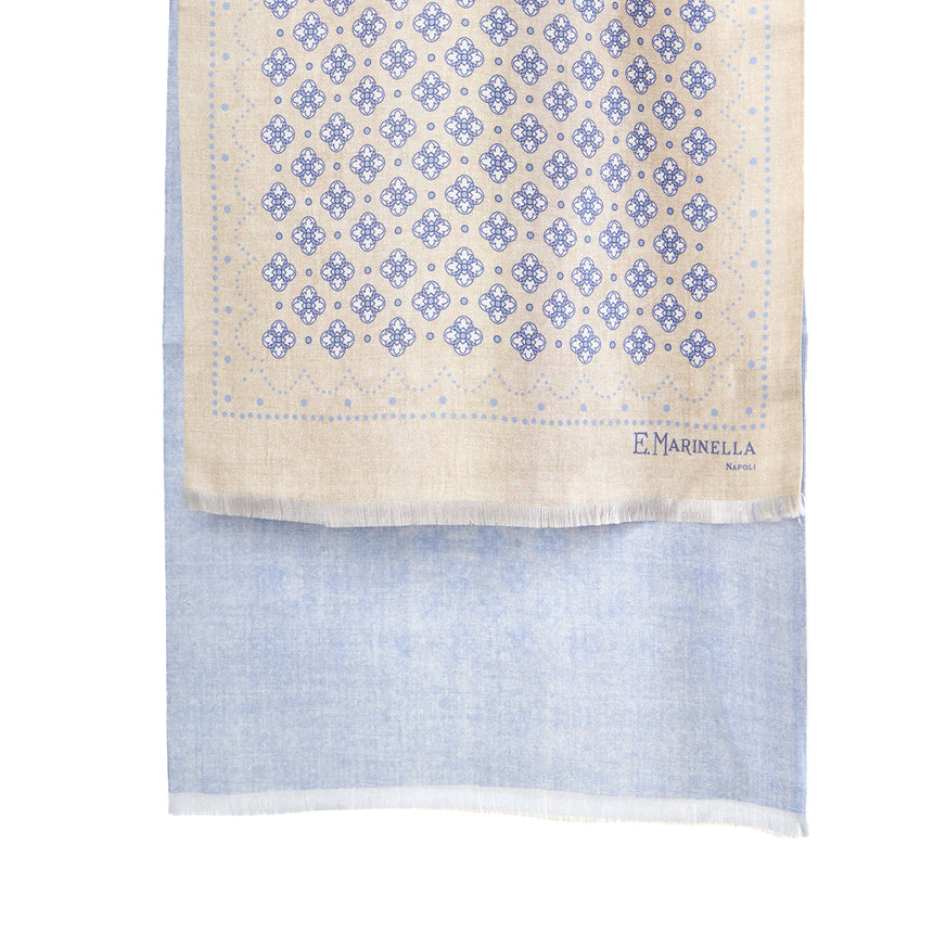 BEIGE DOUBLE SILK SCARF