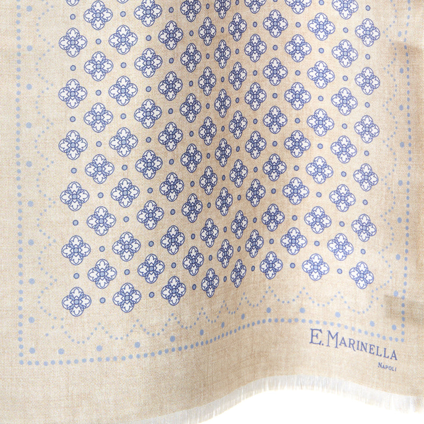 BEIGE DOUBLE SILK SCARF