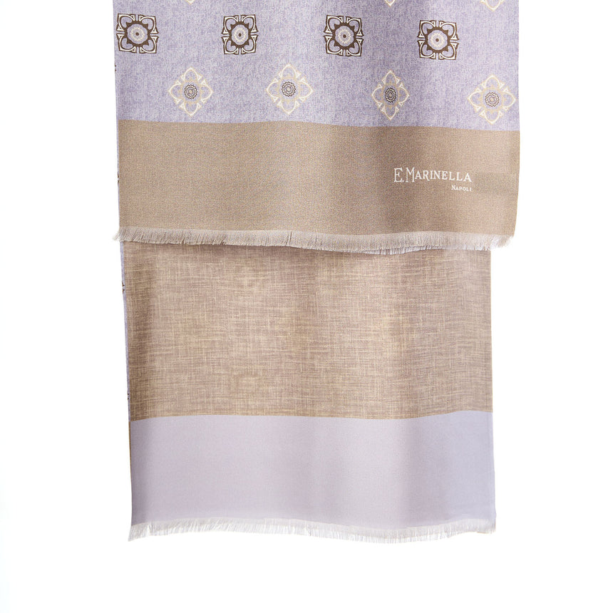SCIARPA TUBOLARE LILLA IN SETA TWILL