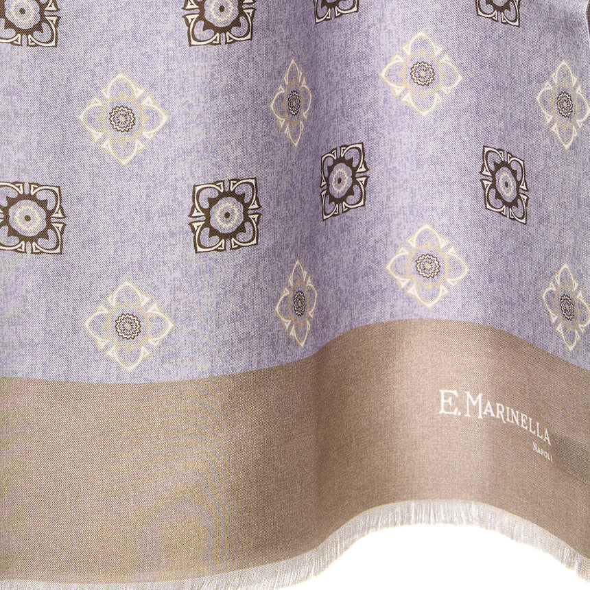 SCIARPA TUBOLARE LILLA IN SETA TWILL