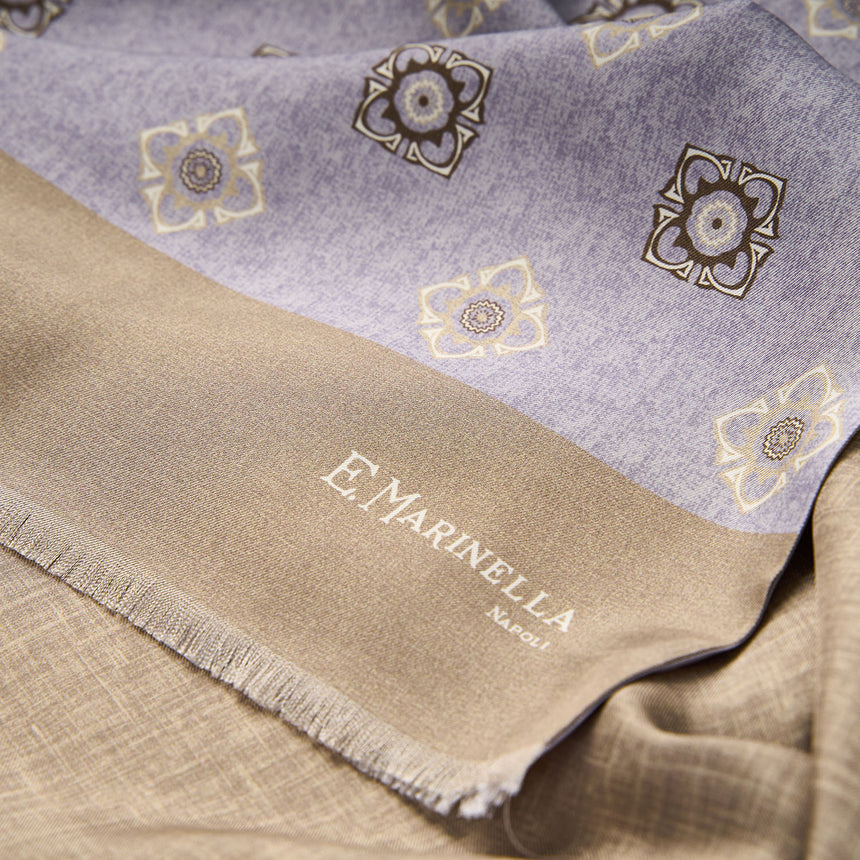 SCIARPA TUBOLARE LILLA IN SETA TWILL
