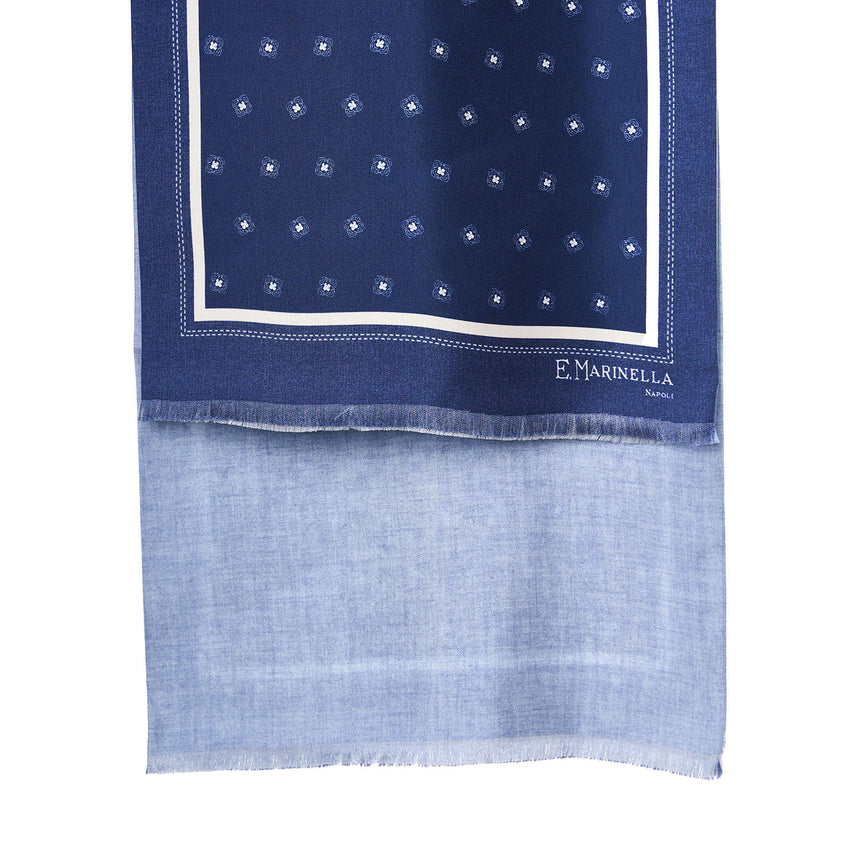 BLUE DOUBLE SILK SCARF