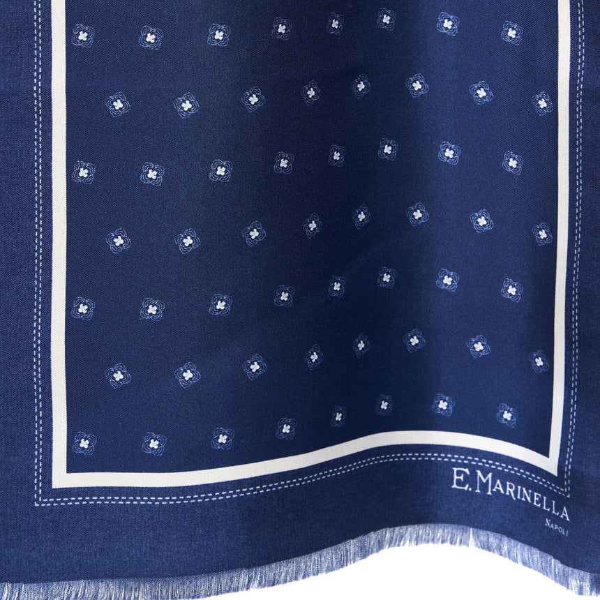 BLUE DOUBLE SILK SCARF