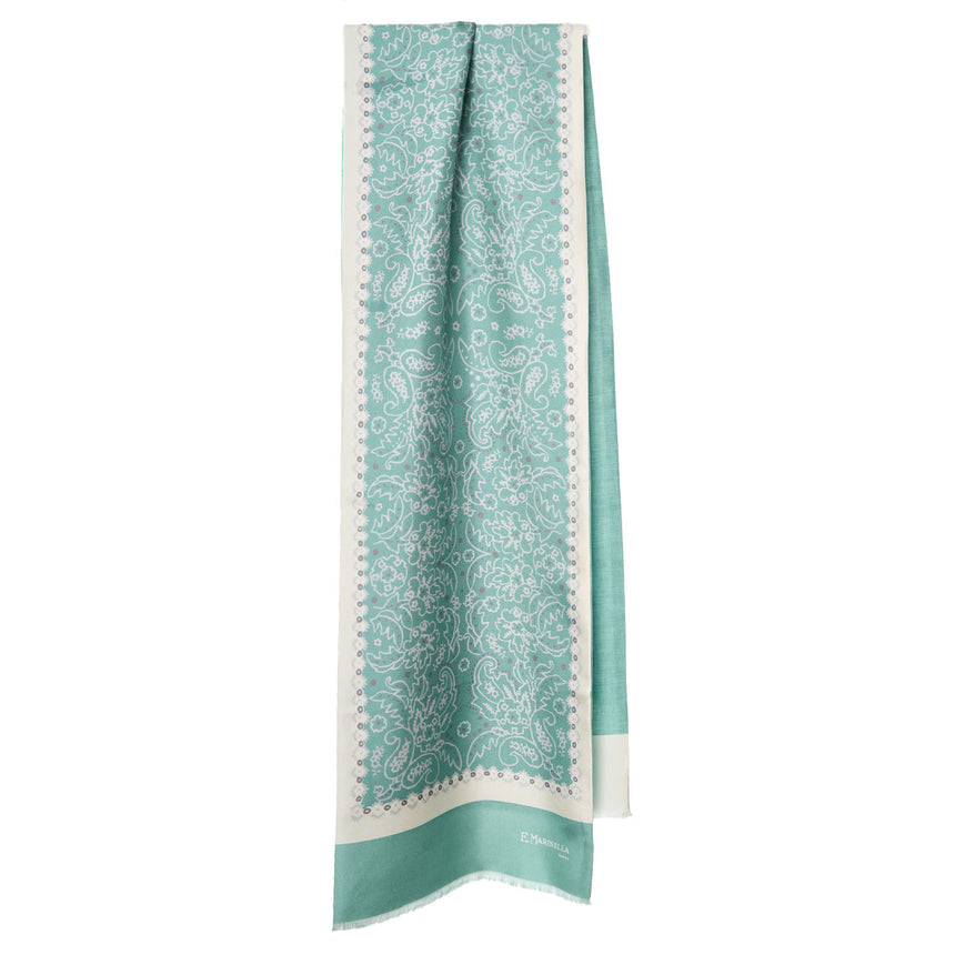 GREEN DOUBLE SILK SCARF
