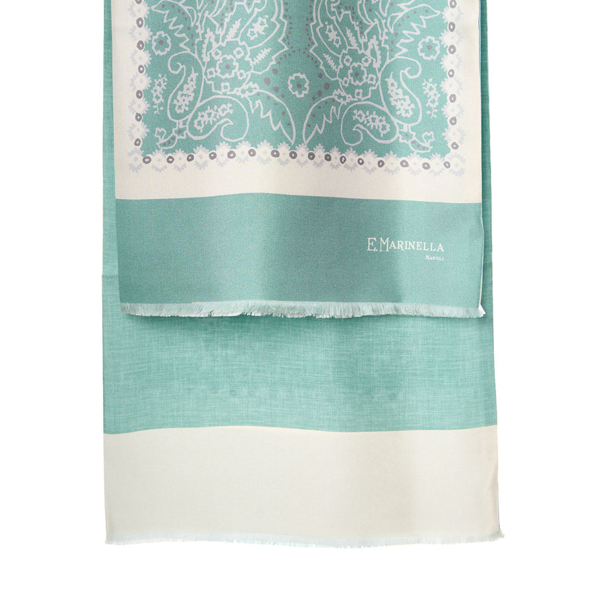GREEN DOUBLE SILK SCARF