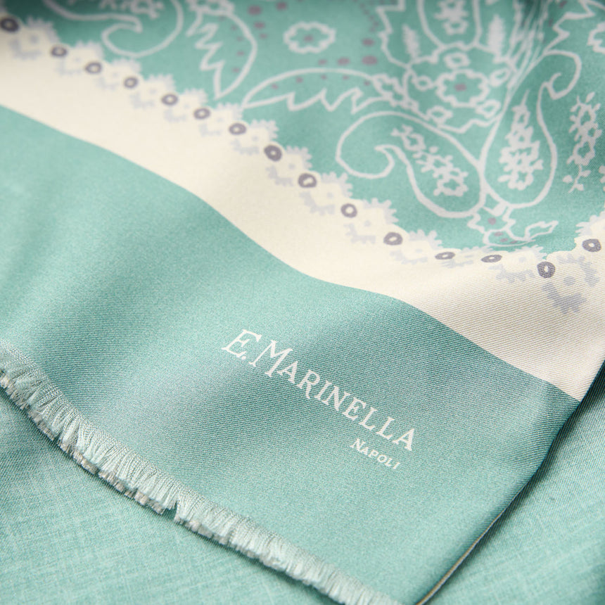 GREEN DOUBLE SILK SCARF