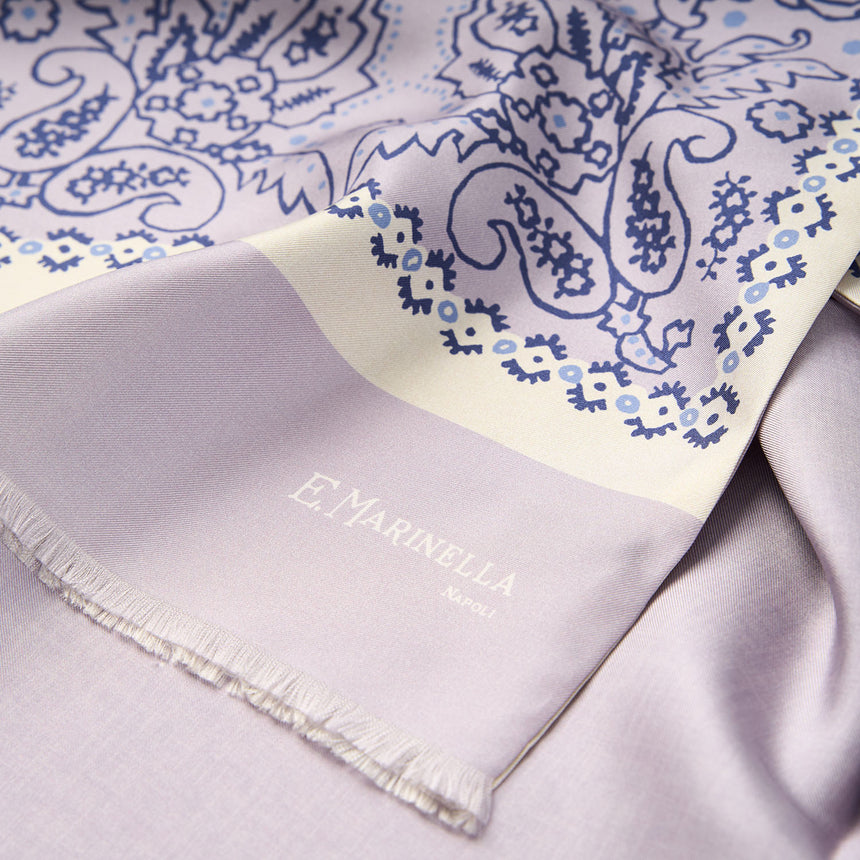 LILAC DOUBLE SILK SCARF