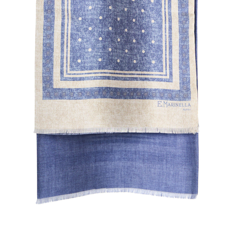 LIGHT BLUE DOUBLE SILK SCARF