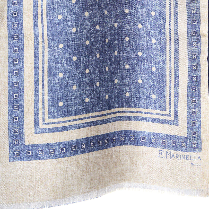 LIGHT BLUE DOUBLE SILK SCARF