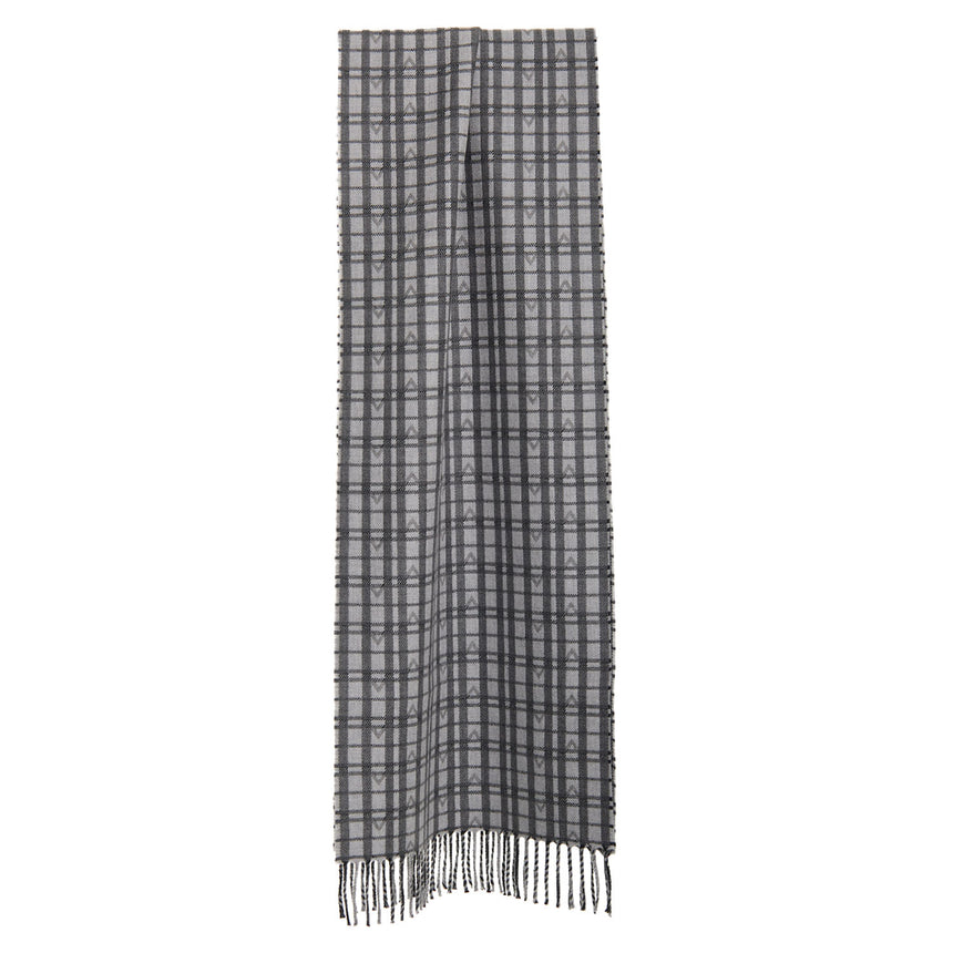 GREY EM LOGO SCARF