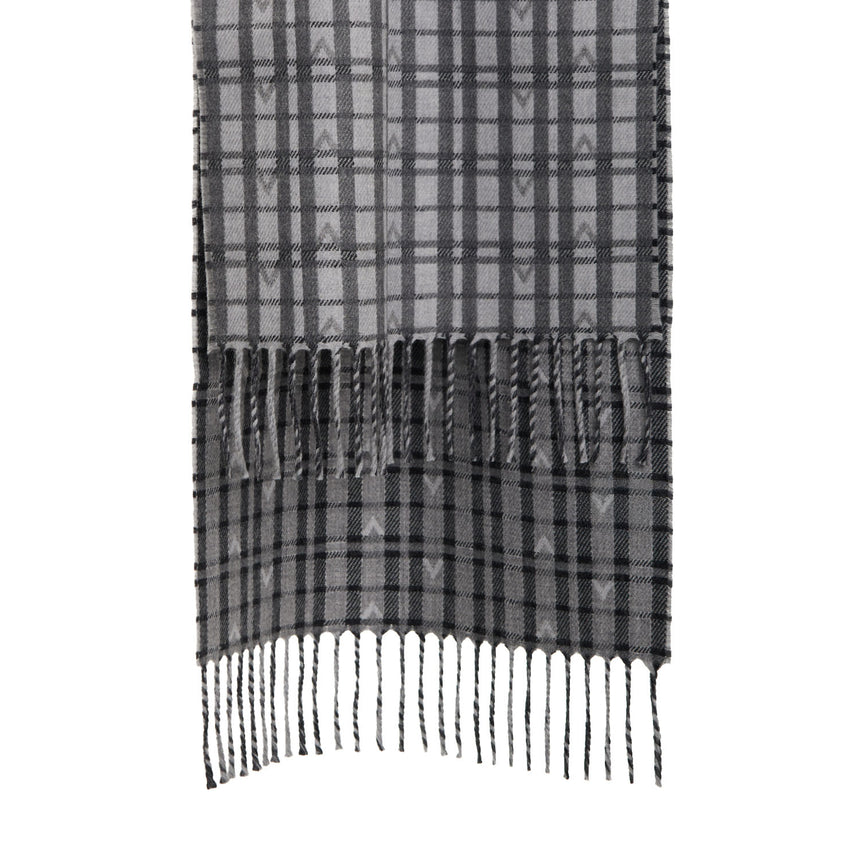 GREY EM LOGO SCARF