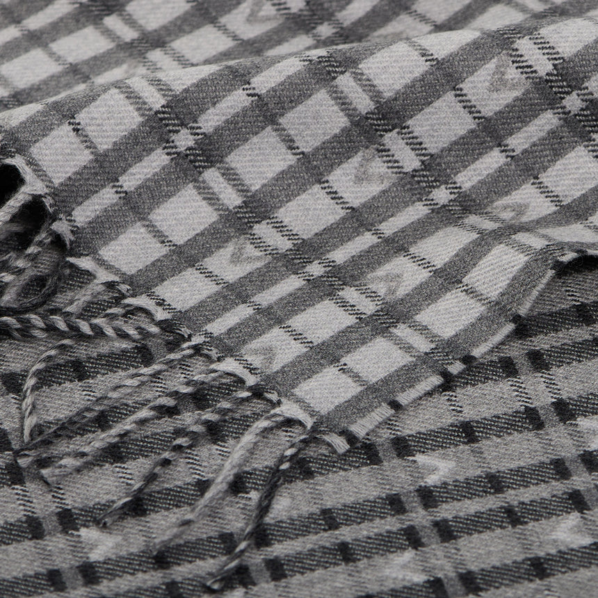 GREY EM LOGO SCARF