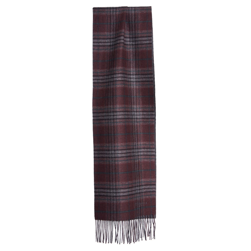BICOLOR BURGUNDY SILK AND CASHMERE SCARF