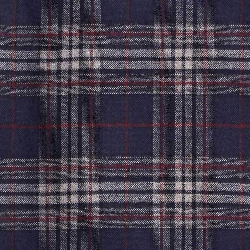 BICOLOR DARK BLUE SILK AND CASHMERE SCARF